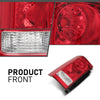 G-PLUS Tail Lights Rear Brake Lamp without Bulb and Wiring Harness Compatible with Honda Pilot 4-Door Sport Utility 2009-2015 Clear/Red Lens Driver and Passenger Side Luces TraserasAssembly