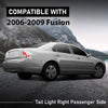 G-PLUS Tail Light Right Side Compatible with Ford Fusion (submodel: S, SE, SEL) 2006-2009 Clear & Red Lens FO2819113C, 6E5Z13404B Faros Traseros Luces TraserasAssembly