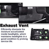 G-PLUS Headlights Fit 1992-1996 Bronco/1992-1996 Ford F150 F250 F350 Super Duty,97 9th Old Body Style Headlamps w/Corner Signal Clear Lens Chrome Housing Clear Reflector,faros delanteros
