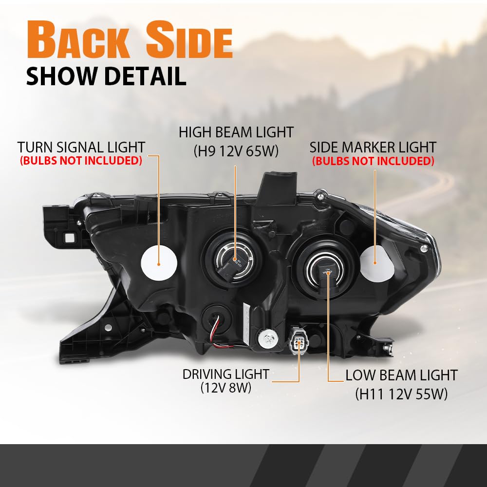 G-PLUS LED Headlight Assembly Right Side w/LED Daytime Running Compatible with Toyota Tacoma 2016-2023 81150-04270, TO2502244 OEM Fit Standard White