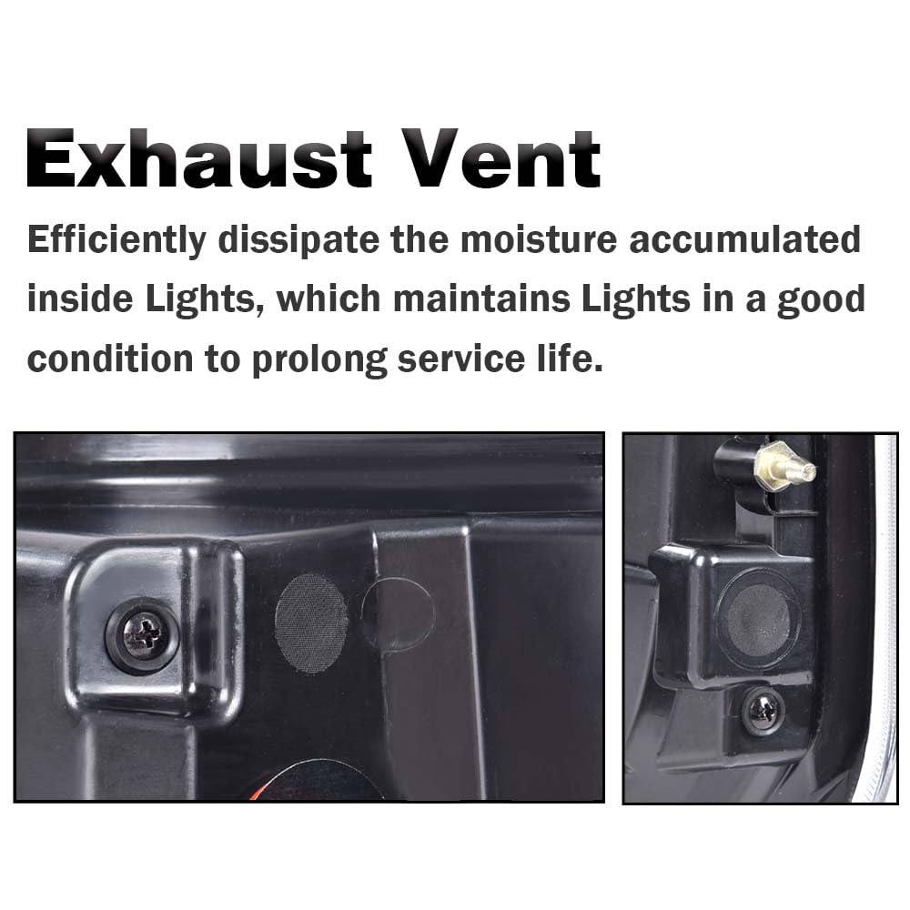 G-PLUS Pickup Rear Left Tail Light Compatible With 2009-2014 Ford F150 2/4 Door (Not Fit Flareside Models,Not Fit Ogriginal Model with LED Tail Lamp) Brake Lamps luces traseras, faros traserosAssembly