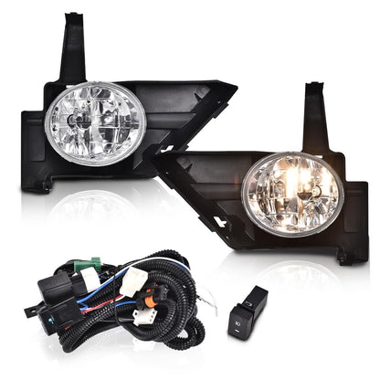 G-PLUS Pair Bumper Fog Lights Compatible with Honda CR-V models only 2005-2006 Driver & Passenger Side Fog Lamps Assemblies Clear Bumper Driving Fog Lights HO2591104