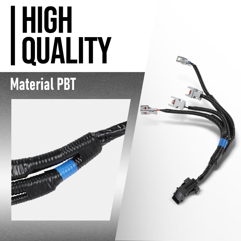 G-PLUS Injector Wiring Harness Compatible with Hyundai Terracan 2000-2025 338104X600, 33810 4X600 Black