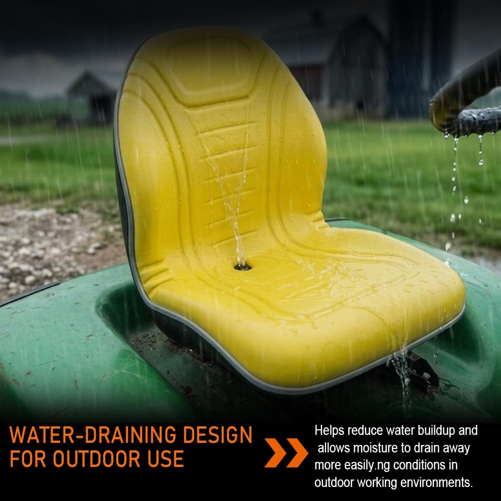 G-PLUS Tractor Seat w/Bracket Fit John Deere Lawn Mowers 240 245 260 265 285 320 325 335 345 415 425 445 455 F710 F725 F735 G100 AM117489 AM126865 AM879503 High Back Seat Yellow Replacement