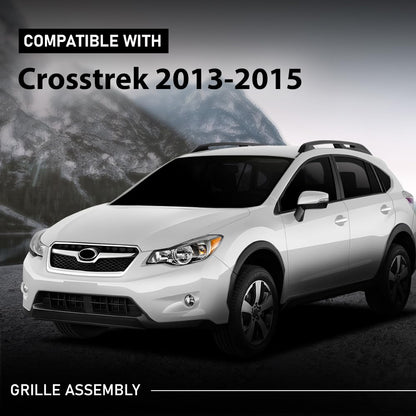 G-PLUS Front Black Chrome Bumper Grille Assembly Compatible with Subaru XV Crosstrek 2013-2015 91122FJ020