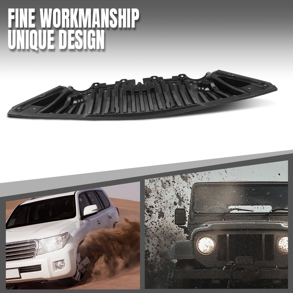 G-PLUS Undercar Shield Engine Splash Shield Front Lower Compatible with Benz GLK250 2013 2014 2015, Fit Benz GLK350 2010 2011 2012 2013 2014 2015 MB1228157, 2045201523 Black