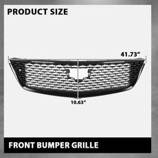 G-PLUS Front Bumper Hood Grille Mesh for Cadillac CT5 2020-2023 Gloss Black Side View