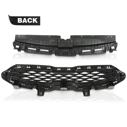 G-PLUS Front Upper Bumper Grille & Radiator Sight Shield Cover Compatible with Kia Forte 2019-2021 KI1224116 KI1200205 86370M7000 86350M7010