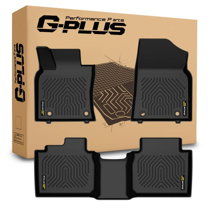 G-PLUS TPE Floor Mats Fit LX ES200 2018 1st & 2nd & 3rd Row Truck Accessories Cargo Liners All Weather Protection 3PCS Alfombras para Carro Black