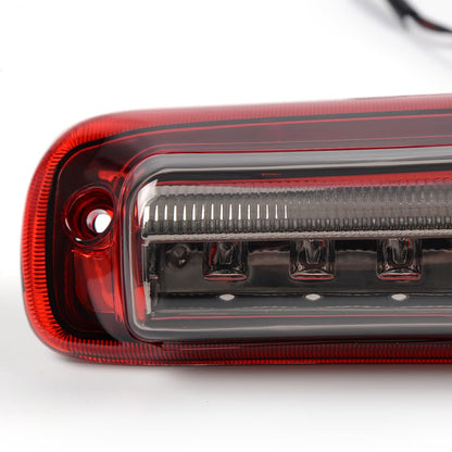 G-PLUS LED Third Brake Light Compatible With 1999-2006 Chevy Silverado GMC Sierra 1500 2500HD 3500,3RD Cargo LED Tail Lamps Chrome Housing Red & Smoky Lens