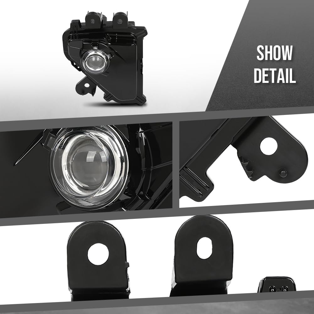 G-PLUS LED Fog Light Pair Right Passenger & Left Driver Compatible with LX GX460 2014-2023 8122060110, 8121060190 Black