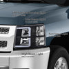 G-PLUS LED Headlights, Fit Chevy Silverado 1500 2007-2013/Fit Chevy Silverado 2500 HD 3500 HD 2007-2014 DRL Bumper Corner Headlamps W/o Bulbs Clear Lens Black Housing Clear Reflector,faros delanteros