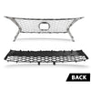 G-PLUS Front Upper Lower Grille 2pc Set Compatible with LX RX350 2013-2015 531120E110, LX1036108, 531010E150, LX1200178 Chrome Black
