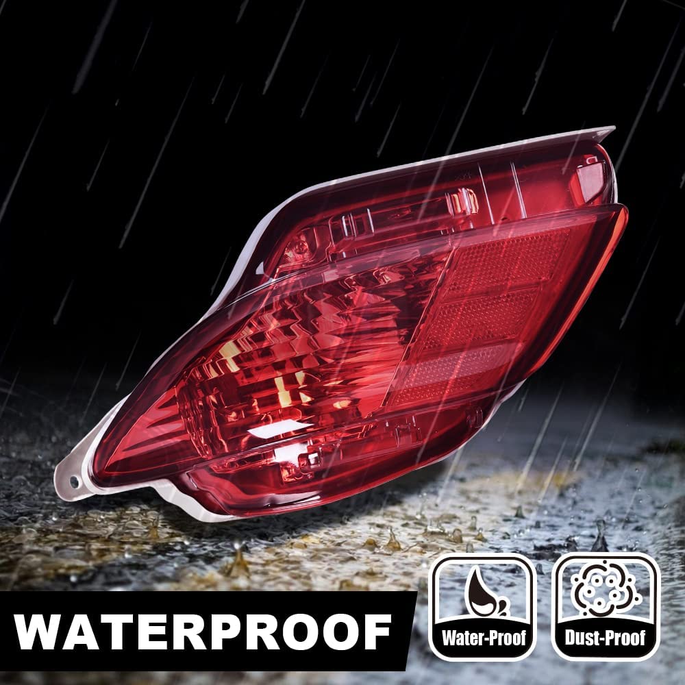 G-PLUS Left Driver Side Rear Bumper Light Compatible with 2010-2015 RX270/RX350 2009-2015 RX450H Rear Bumper Reflectors Light Stop Brake Lights Reverse Light