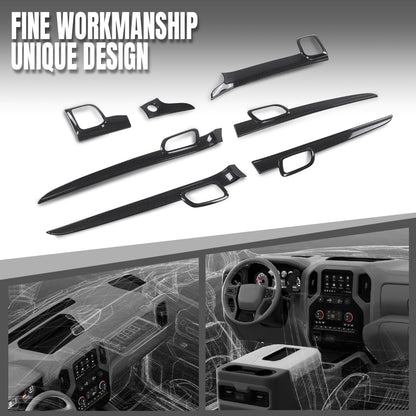 G-PLUS Dashboard Panel Trim Door Handle Trim Compatible with Jeep Grand Cherokee 2011-2021 7pcs Center Console Panel Trim & Inner Door Handle Trim