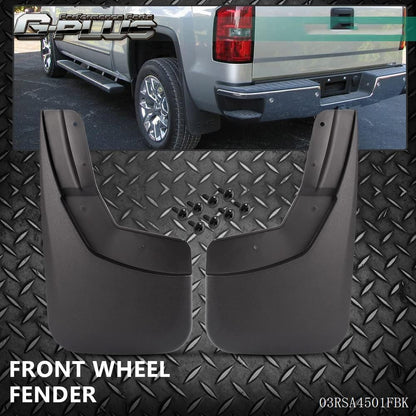 G-PLUS Heavy Duty Molded Mud Flaps Compatible with Chevy Silverado 2014-2018, 2PCS Front Splash Guards Mudguard Kit