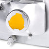 G-PLUS 2pcs Front Clear Chrome Parking Signal Light Set Fit 2003-2008 Hummer H2/2005-2008 Hummer H2 SUT Amber Lens