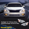 G-PLUS Headlights Compatible With 2013 2014 2015 Nissan Altima 4-Door Sedan Factory Style Automotive Halogen Model Headlamps (Clear Lens Chrome Housing Amber Reflector),faros delanteros