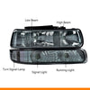G-PLUS Headlights Assembly & LED 3rd Brake Light Headlights Compatible with Chevy Silverado 1999-2002 Fit Silverado 1999-2006 LED 3rd Brake Light