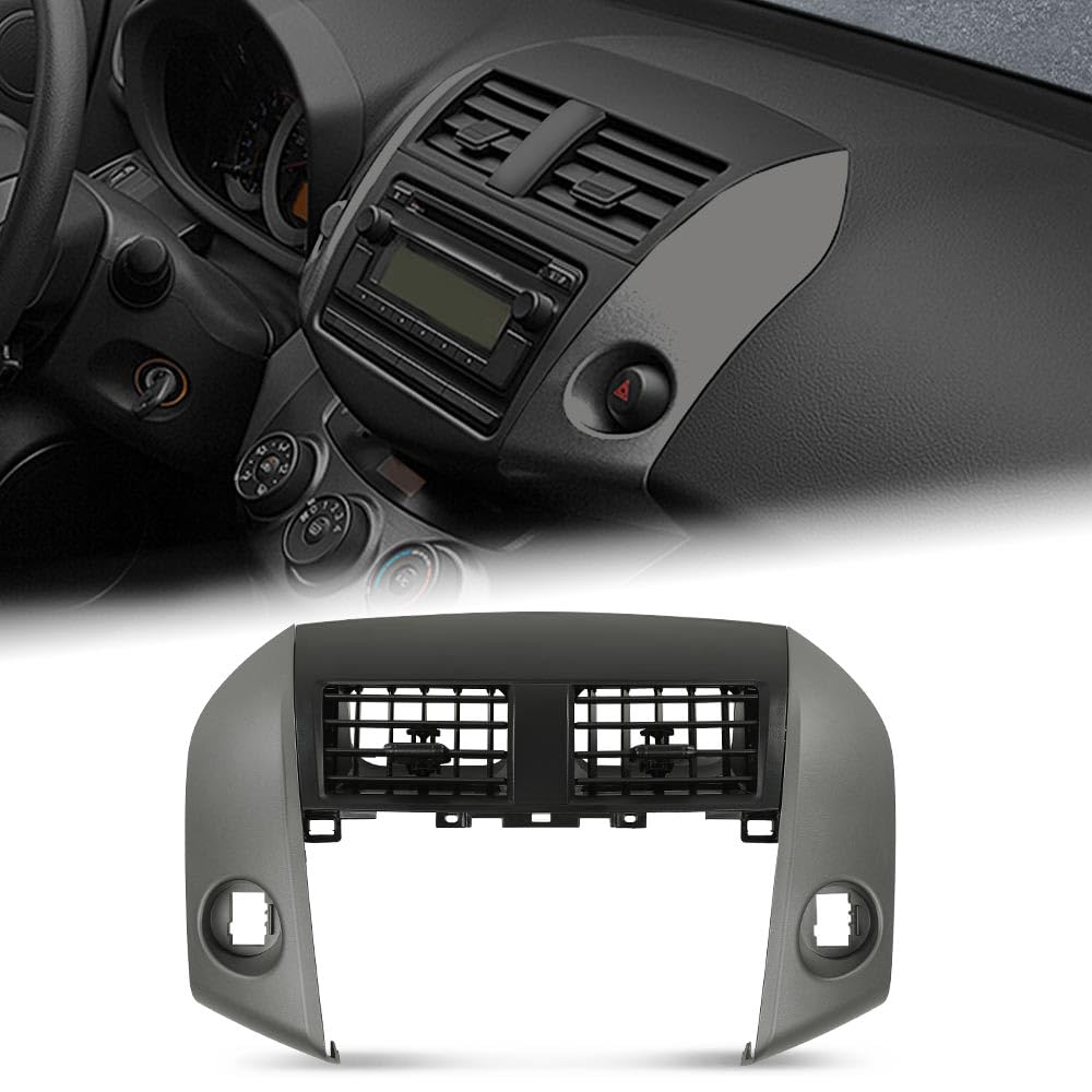 G-PLUS Center Dash A/C Heater Air Vent Cover Trim Bezel Switch Compatible with Toyota Rav4 2006-2012 Dashboard Air Vent Panel