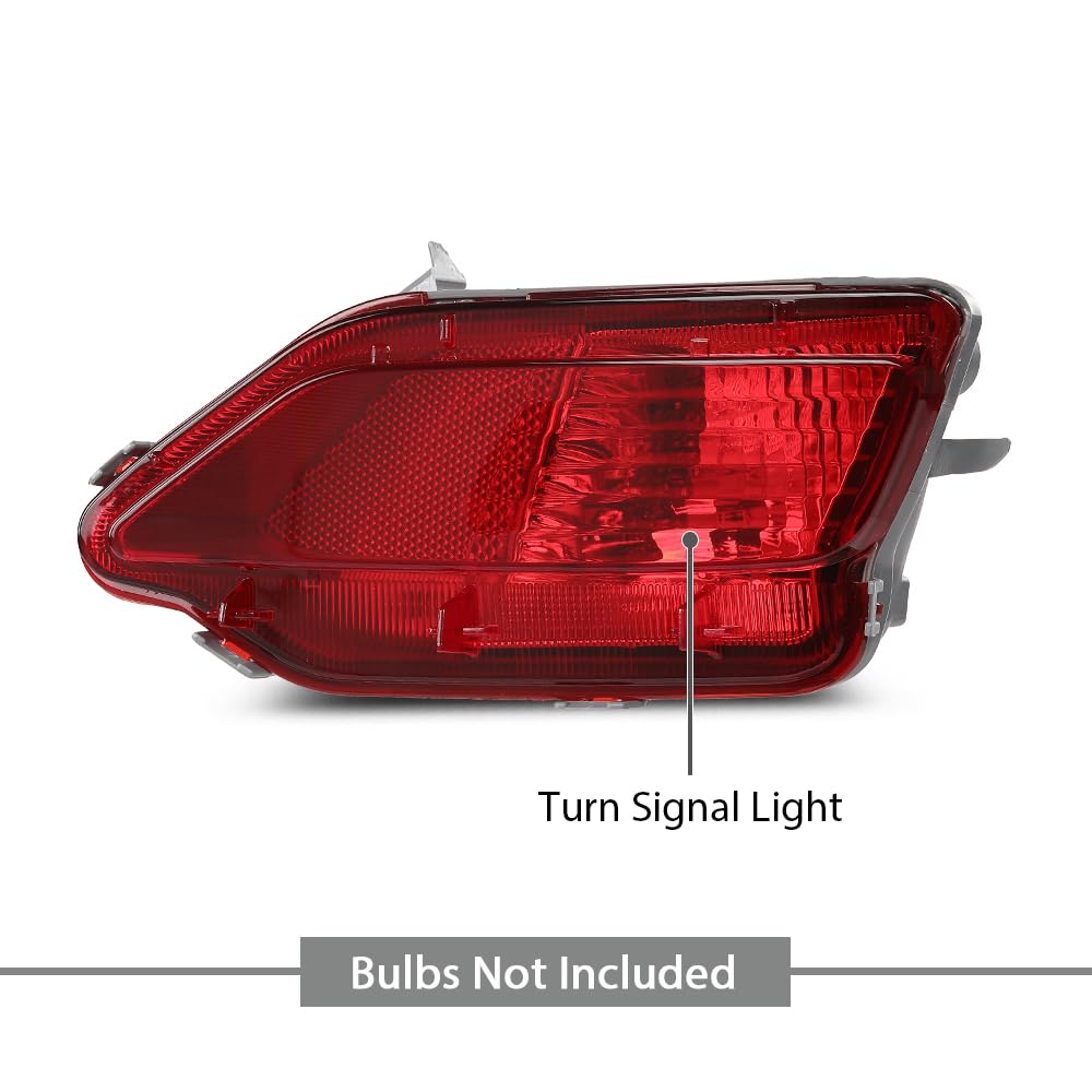 G-PLUS Rear Right Bumper Reflector Tail Light Turn Signal Lamp, Compatible with Toyota RAV4 2013-2015, 814800R020, TO1185107