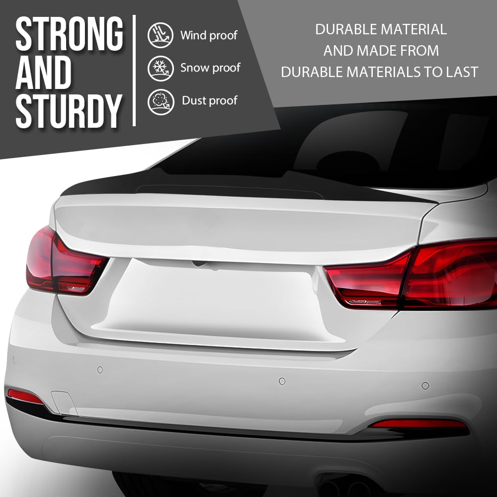 G-PLUS Rear Trunk Spoiler Wing Compatible with BMW F36 4 Series 428i 430i 440i 4-Door Coupe Model Only 2014-2020, Not Fit 2 Door Coupe or Convertible Model Trunk Spoiler Glossy Black