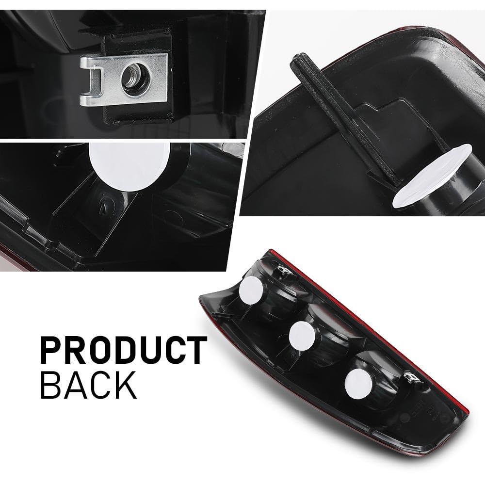 G-PLUS Rear Right Tail Light Assembly w/o Blubs Compatible with Chevy Colorado/GMC Canyon 2004-2012 Rear Brake Lamp Luces Traseras, GM2801164 19417443, Red Lens