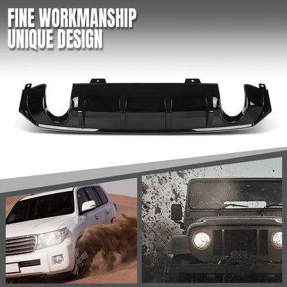 G-PLUS Rear Bumper Lip Diffuser Splitter Spoiler Compatible with Honda Civic Sedan 4 Door 2016 2017 2018 2019 2020 2021 (Not Fit Si and Sport Model) Glossy Black