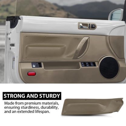 G-PLUS Door Panel Insert Brown Compatible with Volkswagen New Beetle 2003-2010, Not Fit for hatchback, Only Fit for Beetle Convertibles