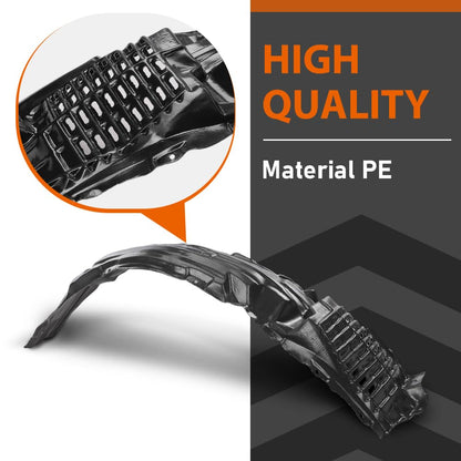 G-PLUS Front Left & Right Side Fender Liner Set Compatible with Lancer 2008-2015 2 PCS Black