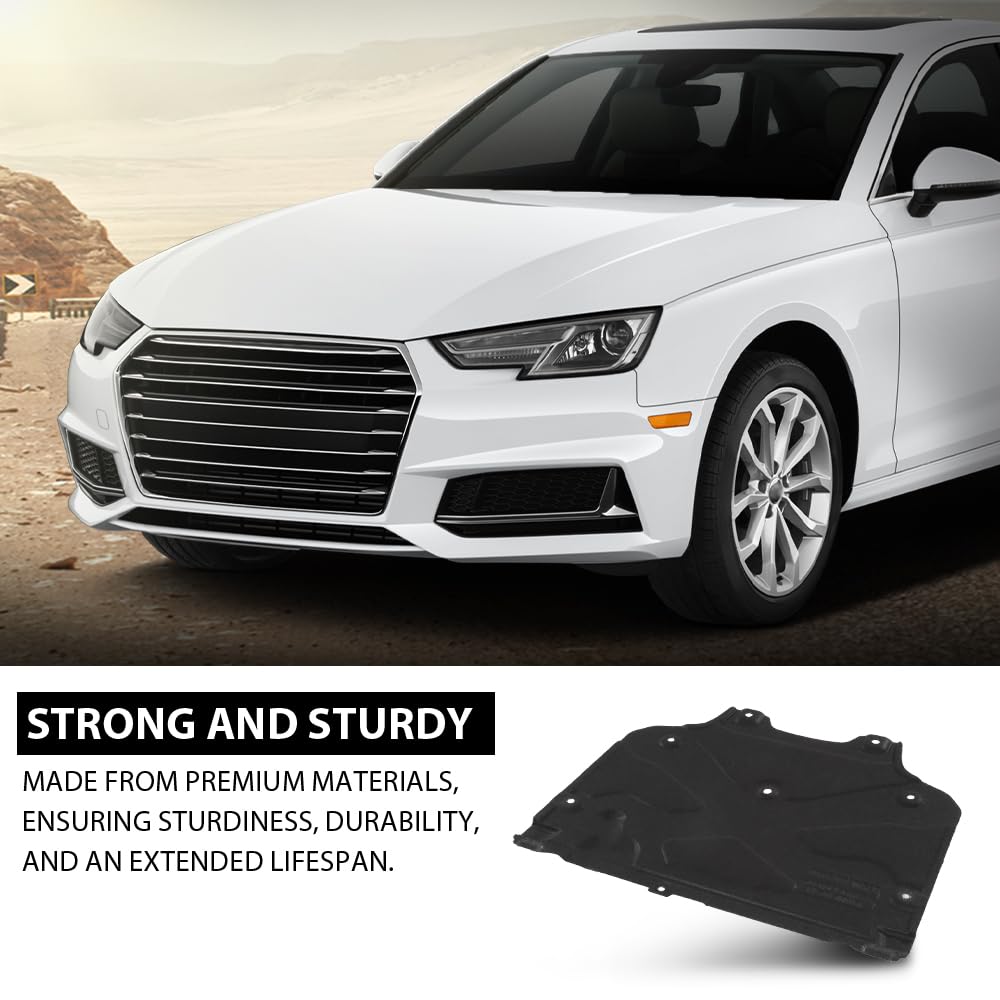 G-PLUS Engine Under Splash Shield Cover, Compatible with Audi S4 2018-2023/ Audi A4 2017-2023, 8W0863822B