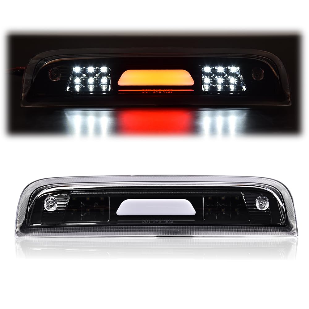 G-PLUS LED 3rd Third Brake Light Compatible with Chevy Silverado/GMC Sierra 1500 2014 2015 2016 2017 2018 2019 2020, High Mount Cargo Lamp, Clear Lens Black Housing, 23509162 20979071
