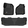 TPE Cargo Mats, Compatible with Ford F250 F350 Super Duty Crew Cab Models 1999-2007, 1st & 2nd Row 3PCS, All Weather Full Cover Protection, Black Interior Accessories