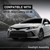G-PLUS Projector Headlight w/Bulb Compatible with Toyota Camry LE SE 2018-2022 Left Driver Clear Lens Black Housing Amber ReflectorBumper Headlamps,faros delanteros