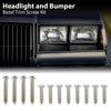G-PLUS Headlight & Bumper Bezel Trim Screw Kit Chrome Silver Stainless Steel (Thread #8,Length 3/4" and 1 1/8",Torx Pan Head with a 9/32" Outside Diameter)