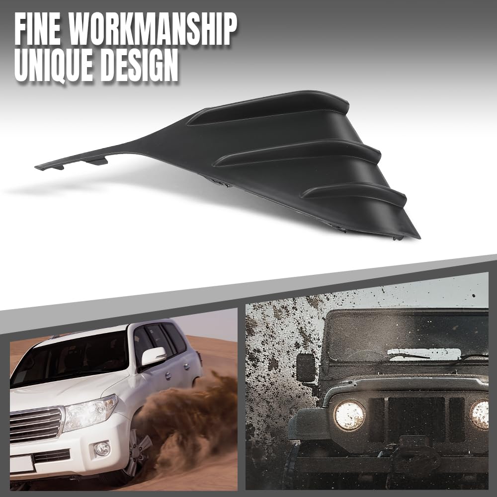 G-PLUS Front Left Side Bumper Blanking Cover Compatible with Hyundai Elantra Blue Hybrid, Limited, Limited Hybrid, SE 1.6L L4 - Electric/Gas, 2.0L L4 - Gas 2025 86563AACD0, 86563AACC0 Black