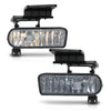 G-PLUS Fog Lights, Compatible with GMC Sierra 1999-2002/Fit GMC Yukon/Yukon XL 2000-2006 Fog Light Bumper Lamps Left/Right Smoky Lens(Not fit C3 & Denali models)