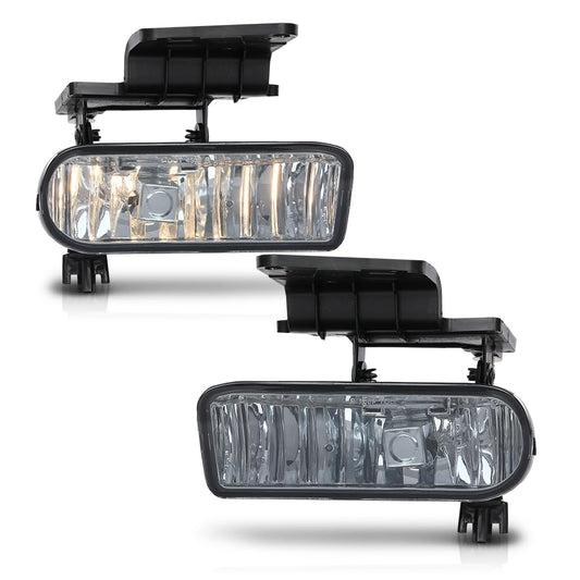 G-PLUS Fog Lights, Compatible with GMC Sierra 1999-2002/Fit GMC Yukon/Yukon XL 2000-2006 Fog Light Bumper Lamps Left/Right Smoky Lens(Not fit C3 & Denali models)
