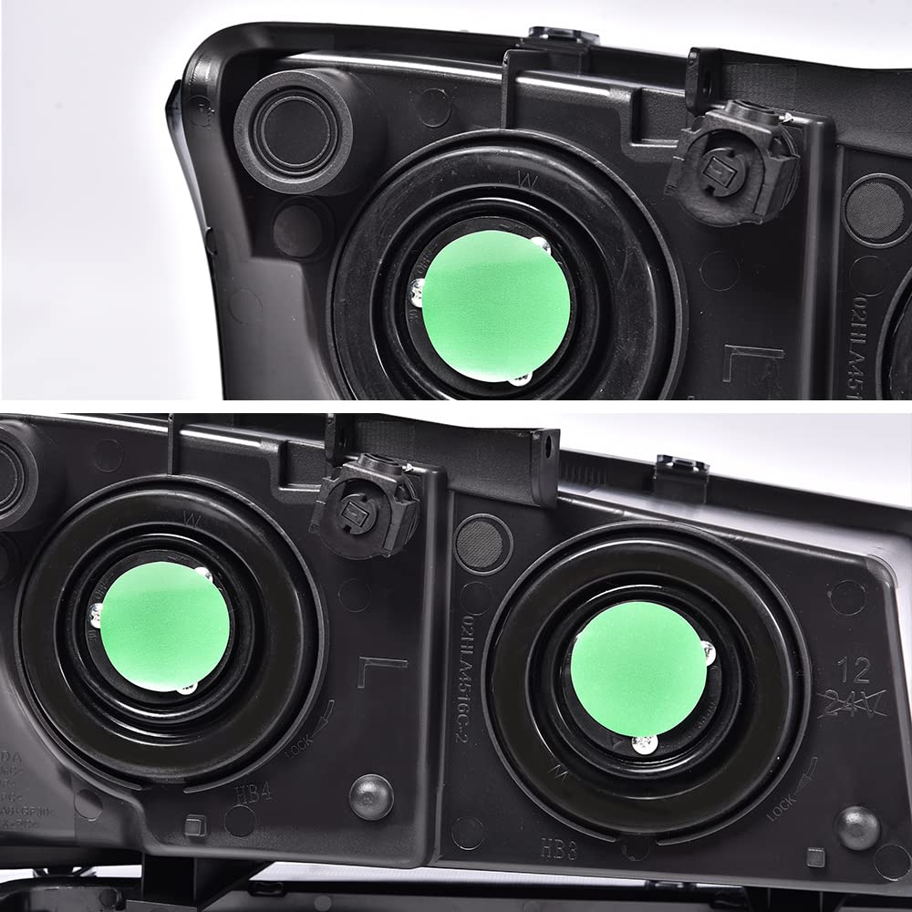G-PLUS Headlights Bumper Lamps Assembly Compatible with 03-06 Chevy Avalanche/03-07 Silverado 1500HD/03-06 Silverado 2500HD, Smoky Lens Black Housing Clear ReflectorBumper Headlamps,faros delanteros