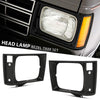 G-PLUS Headlight Door Set with Corner Light Hole Compatible with Chevy S10 Base 1982-1990/Fit GMC S15 Base Jimmy Sierra Grande 1982-1990 15653682 15653681 GM2513127 GM2512127