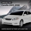 G-PLUS Front Left & Right Side Bumper Bracket Set Compatible with Toyota Corolla CE/LE/S 2003-2008 5211502061 Black