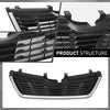G-PLUS Front Bumper Grille Grill W/Chrome Trim Compatible with Subaru Forester 2019-2021 91121SJ110