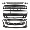 G-PLUS Front Bumper Kit Cover & Grille & Lip & Fog Light Covers Fit 2015 2016 2017 2018 2019 2020 2021 2022 2023 Dodge Challenger Hellcat Style Full Bumper Replacement, Not Fit Demon Models Black