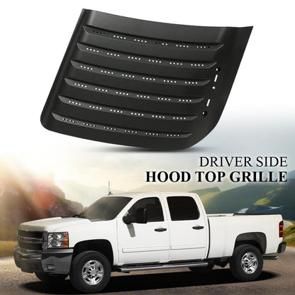 G-PLUS Hood Top Grille Left Driver Side Compatible with Chevy Silverado 2500 HD 2011-2014/Fit Chevy Silverado 3500 HD 2011-2014 22753694 GM1239106