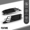 G-PLUS Front Bumper Foglight Cover Grill Compatible with Audi A6 C7 2014-2018, Not Fit S-Line Model 1028143, 4G0807647 Chrome Black