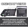 G-PLUS LED DRL Headlights Fit Dodge Ram 1500 2500 3500 2009-2012(New Body), Not Fit One Hole, Clear Lens Chrome Housing Amber Reflector Bumper Headlamps, faros delanteros Assembly
