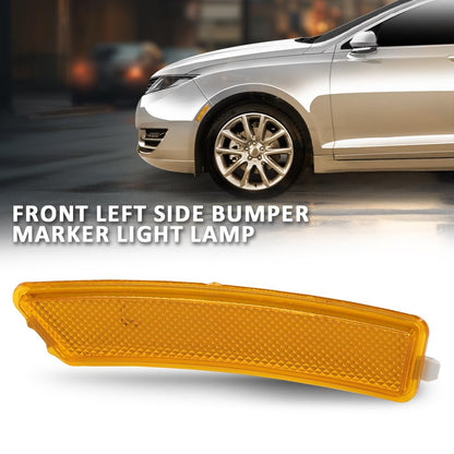 G-PLUS Front Left Bumper Reflector Side Marker Light Lamp, Compatible with Lincoln MKZ 2013-2016, Driver Side, DP5Z13A565F, FO1084100C