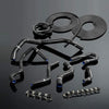 Black Replacement For HONDA CIVIC 1992-2000 1.6L SOHC D15 D16 EG EK Silicone Radiator Hose Kit Clamps + Vacuum Hose Kit