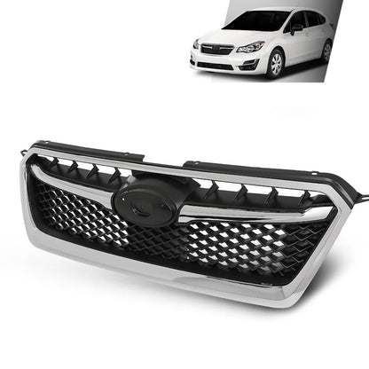 G-PLUS Front Bumper Grille w/Moulding Trim Compatible with Subaru Impreza 2012-2016,Fit Subaru Crosstrek 2016-2017 SU1200163