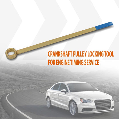 G-PLUS Crank Pulley Holding Vibration Damper Locking Tool Compatible with TFSi/TSi 1.8 & 2.0L TSI Petrol Engines Found in The VAG Ranges 45 Steel Gold
